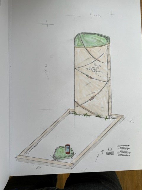 U 607 | Handwerkliches Design Urnengrabmal | Steinmetzwerkstatt Schlienz Kempten Allgäu