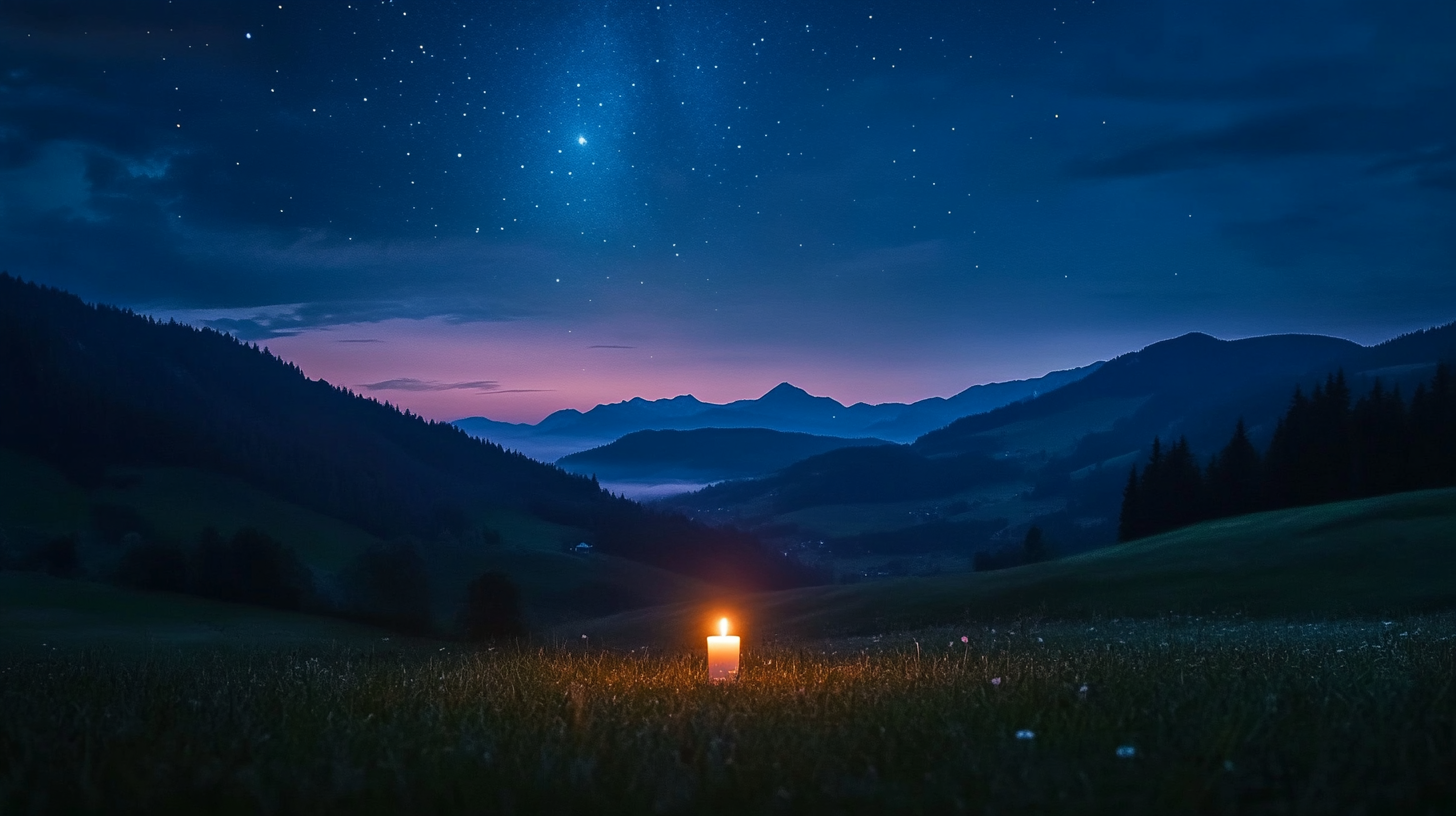 Sternenhimmel über einer Sternenkinder-Gemeinschaftsgrabanlage — STOI Steinmetzwerkstatt Konzept Naturstein und Glas