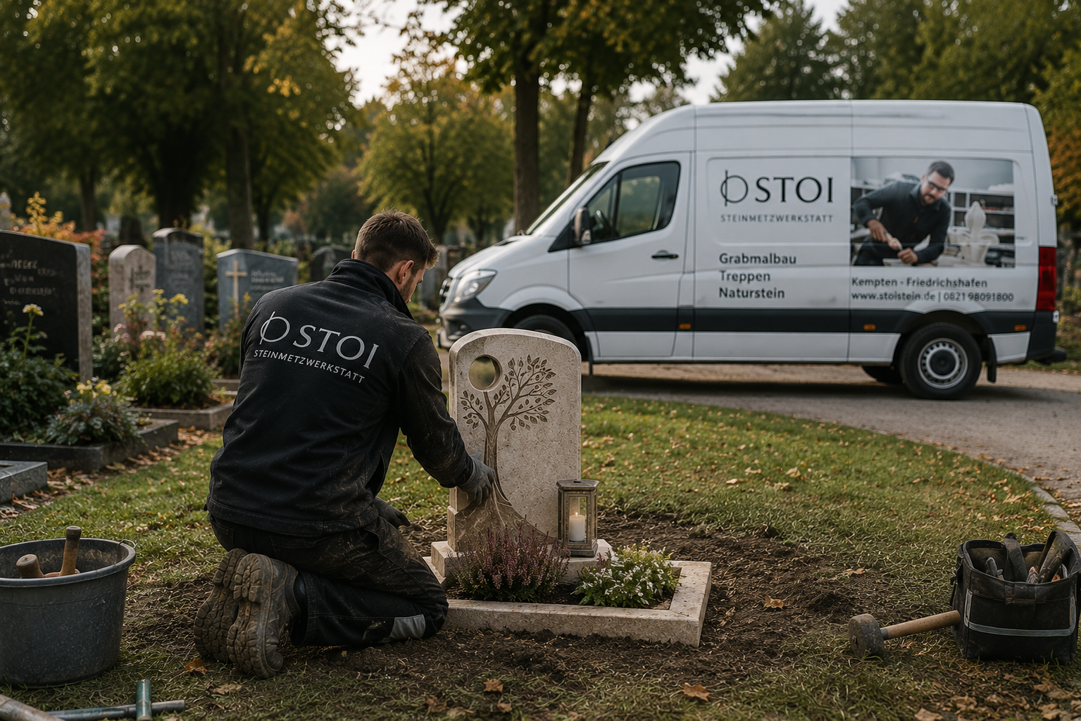 Urnengrabstein kaufen — Tipps und Beratung vom Steinmetzmeister STOI Steinmetzwerkstatt Kempten