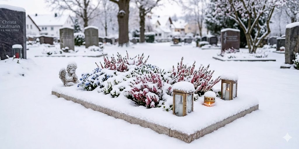 Grabgestaltung im Winter – Jahreszeiten-Bepflanzung